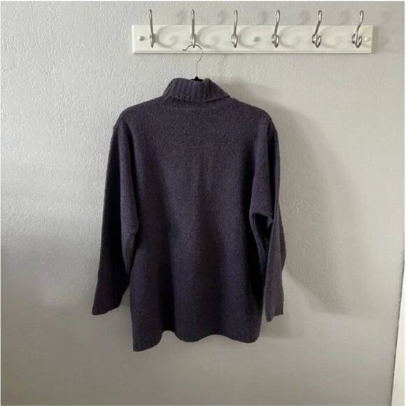 Vintage Eddie Bauer Purple Wool Knit Turtleneck Sweater - Picture 9 of 9